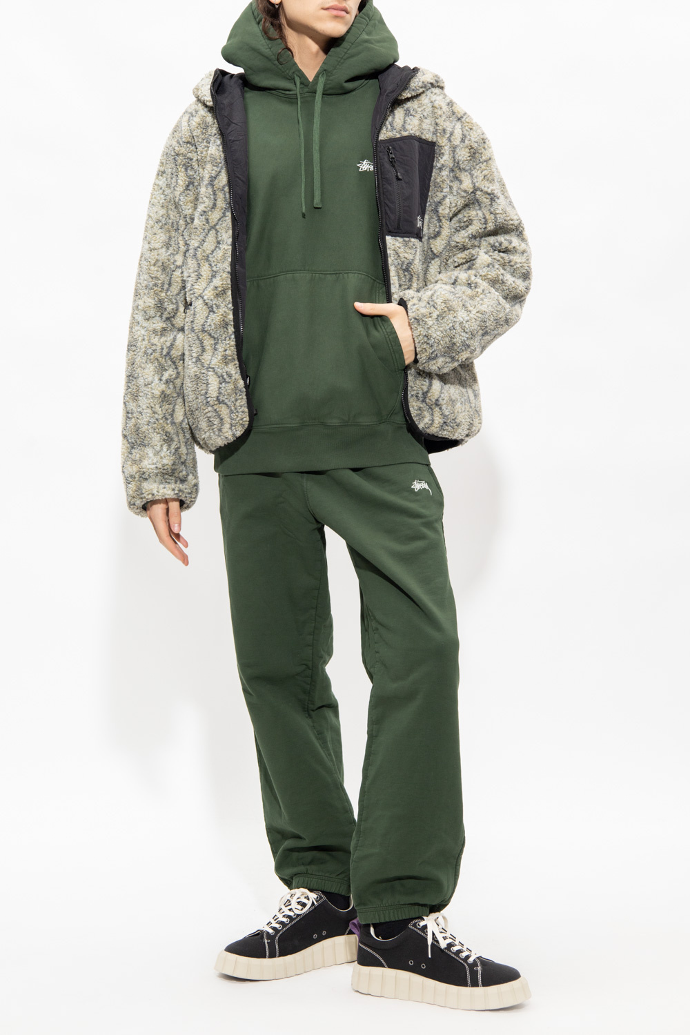 J.DEAN 　Stussy オリーブグリーン ファーダウン J.DEAN 様専用 Stussy オリーブグリーン ファーダウン メンズ